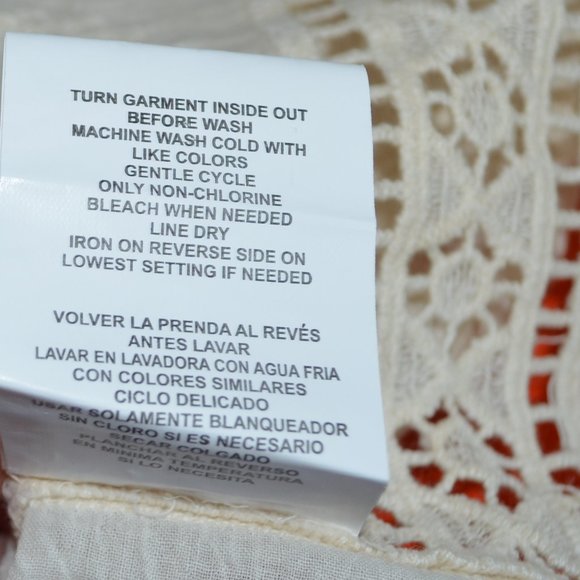 Sz S Altar'd State Ivory Crochet Tunic Shirt - Picture 15 of 15